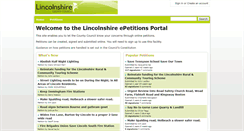 Desktop Screenshot of epetitionslincolnshire.firmstep.com